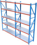 HD Regal FLEX300-W355 Salgó polcrendszer KOMPLETT 3, 5 m (300 x 60 cm / 5 polc) - hdregal