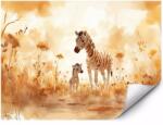 MPINK Zebra öntapadós fotótapéta fiatalokkal az arany szavannán 200x140 cm (MP-FTAP_5_EST_2X1,4M-0091)