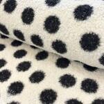  Kabát anyag TEDDY Big dots black