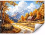 MPINK Fotótapéta Őszi kunyhó a hegyvidéki tájak között 350x250 cm (MP-FTAP_6_VSC_3,5X2,5M-0044)