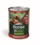 MONGE BWild Grain Free Adult 400g gabonamentes nedves eledel felnőtt kutyáknak báránydarabok szószban, tökkel és cukkinivel