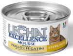 LECHAT MOUSSE hab állagú konzerv csirkehússl és májjal ivartalanított macskáknak 85g