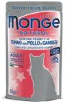 Monge Natural 80g alutasak felnőtt macskáknak tonhal garnélával zselében