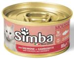 Monge SIMBA Cat Mousse with salmon and shrimps 85g pástétom felnőtt macskáknak lazac és garnélarák