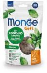 MONGE GIFT Dental 60g ropogós és töltött jutalomfalatok macskáknak nyúlhússal és mentával