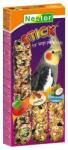 NESTOR Rúd 3 in 1 papagájnak gyümölcsök+ mogyoró+ trópikus gyümölcsök 3db / 175g