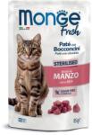 Monge Fresh Sterilised 85g pástétom marhadarabokkal alutasakban ivartalanított macskáknak