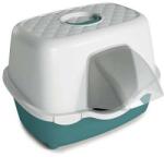 Stefanplast Chic Outdoor 56x54, 5x39cm kültéri fedett macska WC kis tetővel a víz elvezetésért fehér/sötét zöld