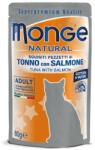 Monge Natural 80g alutasak felnőtt macskáknak tonhal lazaccal zselében
