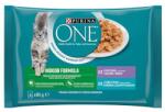 ONE Multipack Indoor mini filé tonhallal és zöldbabbal / borjúhússal és sárgarépával lében 4x85g