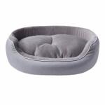 COBBYS PET FLUFFY SOFT ovális alakú kutyafekhely SILVER 35x50cm / 33x47cm