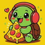 Ideyka Festmény számok szerint Teknős és pizza 25x25cm (KHO1288)