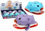 LEAN Toys Felhúzható fürdőjáték: víziló a deszkán (5905991005551)