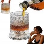 Goaduoynt 360°-BAN Forgatható Whiskys Pohár Kristályüvegből 260 ML (OBROTOWY SZKLANY KIELISZEK DO WHISKY 260 ML)