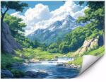 MPINK Fotótapéta Hegyi táj folyóval és vízeséssel 200x140 cm (GP-FTAP_6_VSC_2X1,4M-0031)