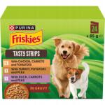 Friskies Ízletes csíkok kutyá. , tasakokban csirk. , pulyk. , kacsá. , lében 24x85g