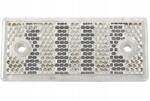 Dobplast Téglalap alakú fényvisszaverő lyukakkal Fehér 76x34mm fényvisszaverő