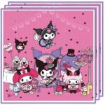 100pa Szalvéta Kuromi Rózsaszín Sanrio Születésnapi Dekoráció 20db-os Hello Kitty Melody