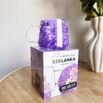 Ecarla Thermo pohár virágokkal a belsejében, tele hortenziával, kék 180 ml