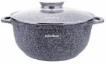 Klausberg Oală marmorată cu capac 26 cm, 5, 6 L - Klausberg KB-7523, antiaderentă ceramică, compatibilă inducție