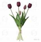 Griny Lila Gumírozott Szilikon Tulipán Prémium Tulipán 40cm 5 db (Griny)