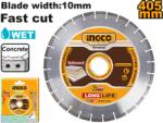 INGCO Disc Diamantat Segmentat 405mm Heavy-Duty 10mm pentru taiat Beton Asfalt