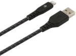 Tellur Cablu Tellur Green USB la MFI Lightning, 2.4, 1m, nailon, negru (TLL155481) - vexio