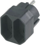 REV Ritter Transition plug 2-fold black Eurosteckdosen (0512711777 SCHWA)