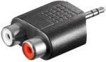 Goobay 11604 RCA adapter, AUX jack, 3.5 mm male to 2 stereo female, 3.5 mm male (11604)