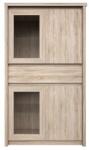 Mobikon Vitrina pal melaminat natur stejar sonoma Norty 87x40x154 cm (13953) Vitrina