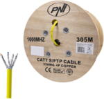 PNI Cablu S/FTP CAT7 PNI SF07, 10Gbps, 1000MHz, pentru internet si sisteme de supraveghere, rola 305m, cupru (PNI-SFTP07)