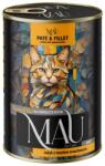 MAU Pate & Filet conservă pisici adulte, curcan și unt de arahide 400 g