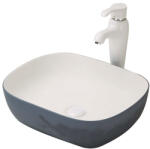 Fluminia Indus 49x40 cm white/grey (ARTC80419-CCGRW-M)
