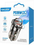 KAKUSIGA KSC-1194 Shenyin dupla autós gyorstöltő szivargyújtós USB + Type-C, 36W, fekete - 36W Dual Car Charger (KSC-1194)