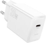 hoco. N68 Nuevo hálózati gyorstöltő USB-C PD 20W, fehér - 20W USB-C PD Wall Charger (N68)