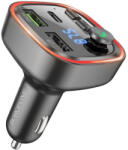 BOROFONE BC48 Flash autós FM transmitter és szivargyújtós gyorstöltő QC3.0, Bluetooth 5.0, fekete - Car FM Transmitter Charger (BC48)