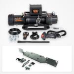 EMD Winch Pachet troliu Jeep Wrangler JK / JL (2007-2024): troliu electric EMD Winch 13000 lbs cablu sintetic și suport troliu dedicat