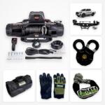 EMD Winch Pachet troliu Premium Dual Speed Toyota Hilux Invincible (2021-2025): troliu EMD Winch Dual Speed 13000 lbs, suport troliu dedicat și kit accesorii troliu