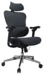 Equip Szék - 651052 (Premium, ergonomikus, Max teherbírás: 150kg, fekete/kék) (651052) - scom