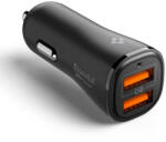 Spigen Essential EV302 autós töltő, 2xUSB-A, 30W, fekete