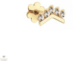 Jackie Gold arany V fülpiercing - JKP24-436