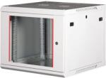Lande PROlineB 600x600 lapraszerelt 9U 19" fali rack szekrény szürke (LN-WB-09U6060-LG-F) (LN-WB-09U6060-LG-F)
