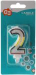 Chomik Lumânare decorativă cifra 2 68550 (WEG1190)