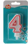 Chomik Lumânare decorativă cifra 4 68552 (WEG1213)