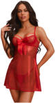 Obsessive Gifty - set babydoll și tanga (roșu) (5901688270400)