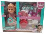 Global Express Păpușă interactivă care face pipi, cu sunete și accesorii - 35 cm (HX332 G) Papusa