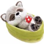 NICI Nici: Raton de pluș adormit cu ciupercă, în coș - 12 cm (63123)