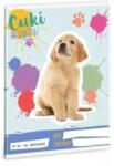 Ars Una Caiet A5 - Pătrățele cu model Golden Retriever (53634955)