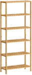 SONGMICS 6 szintes bambusz tárolópolc, 26 x 60 x 160, 9 cm, természetes bézs (BCB036Y01)