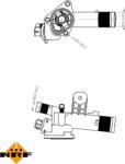 NRF 725056 - Termostat, lichid racire - Termostat sistem racire 89°C. in carcasa NISSAN MICRA III. QASHQAI I. RENAULT CLIO II. CLIO III. ESPACE IV. GRAND SCENIC II. KAN - NRF-725056 (NRF725056)